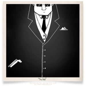 daily_mobster_cartoon_the_wall_security_bodyguard_illustration_agent_sketchbookjack